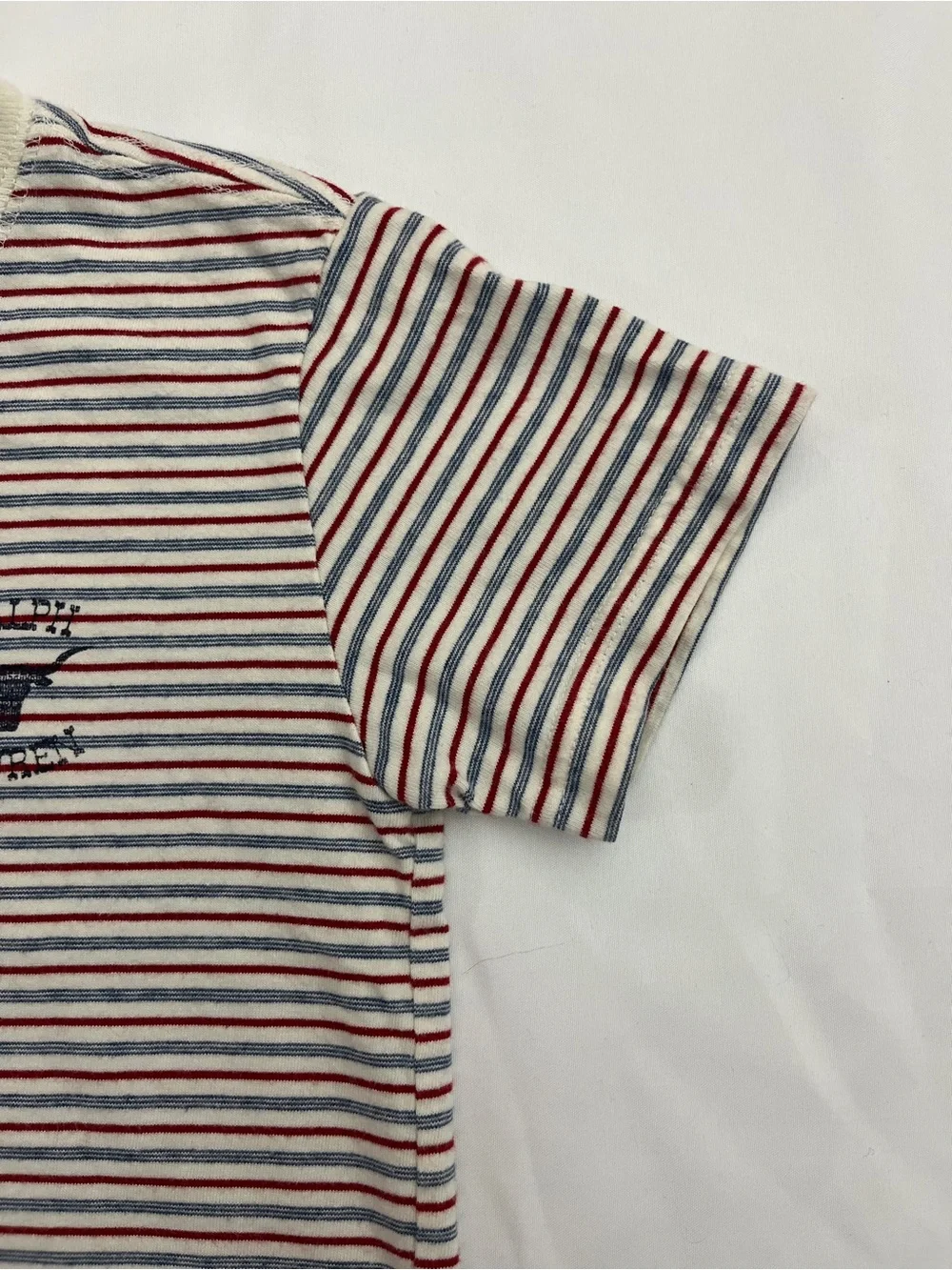 Ralph Lauren 90s Longhorn Micro Stripe Vintage T-Shirt 4T